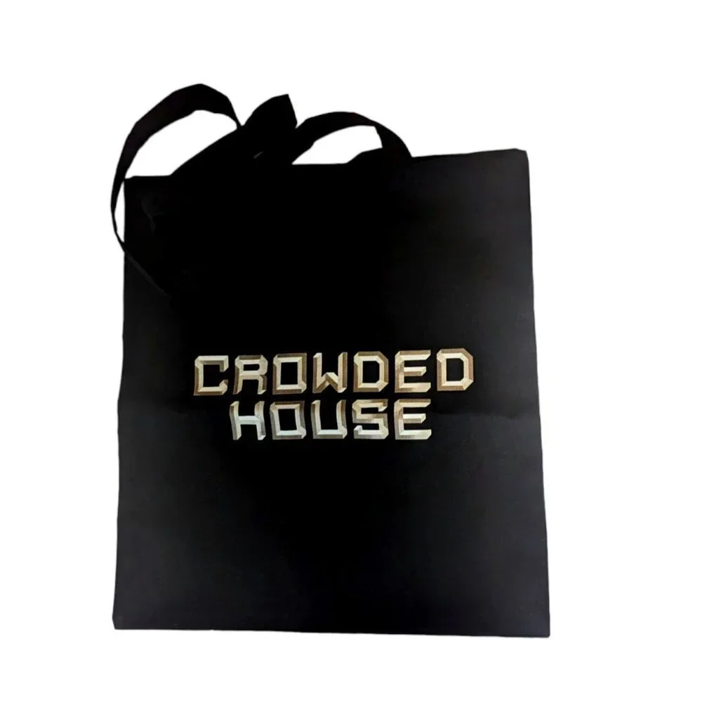 Crowded House Music Band Tote Bag New Unused Black Canvas‎ Unisex